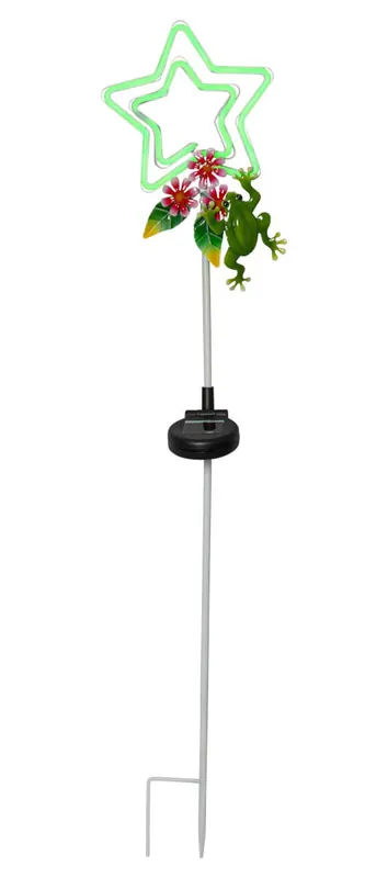Snabb leverans LINNY STAR Solcellsdekoration 76cm Grön