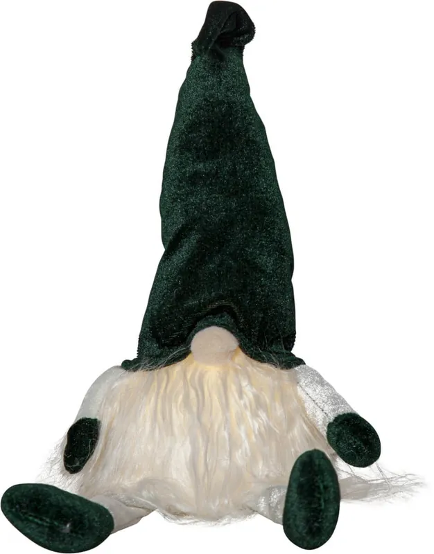 JOYLIGHT Dekorationsfigur Tomte Batteri 44cm Grön Beställ idag