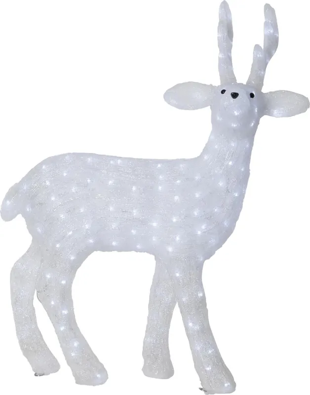 Snabb leverans CRYSTALO Utomhusdekoration Hjort 97cm 200LED Klar IP44
