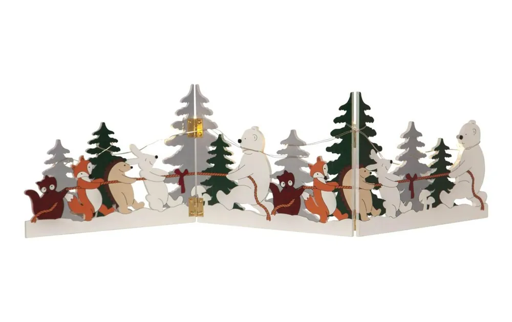 Beställ idag FOREST FRIENDS Bordsdekoration Dragkamp Batteri 48cm Flerfärgad