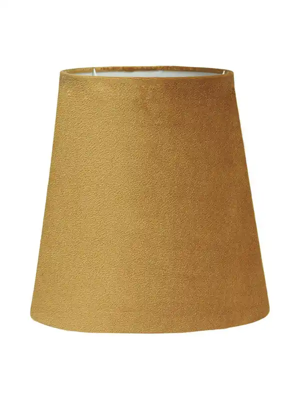 Begränsat antal QUEEN Lampskärm 10/7cm Sammet Lejongul