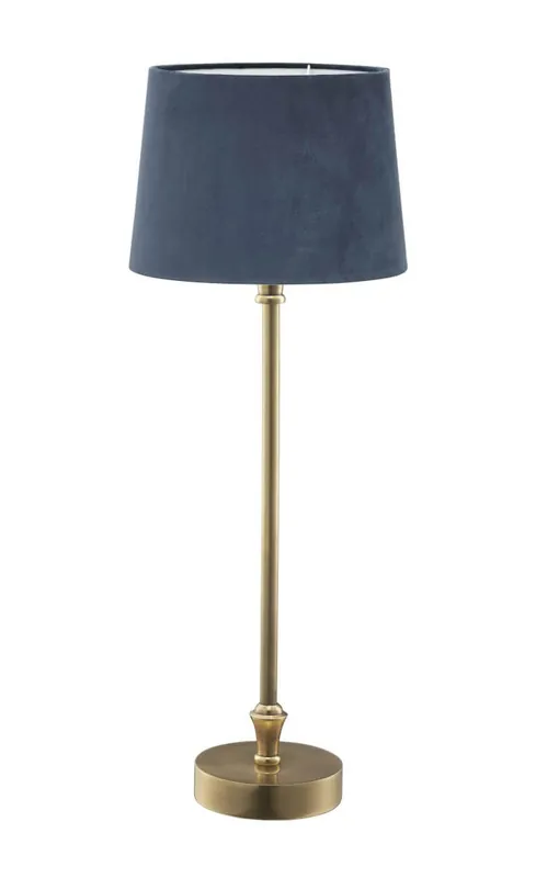 Erbjudandepris LIAM Bordslampa 59cm Mässing/Sofia Blå Sammetskärm