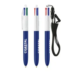 BIC® 4 Colours Soft with Lanyard Billigare