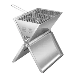 Foldable Grill Stainless Steel 36x26 cm Snabb frakt