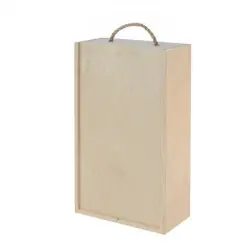Endast denna vecka Träåda för 2 flaskor i naturfärg - låda 36 x 20,5 x 10,5 cm