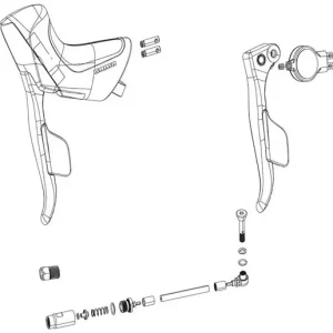 Rabatt SRAM Rival AXS E1 Right ED Brake Lever Assembly (Paddle & Elec Pod)