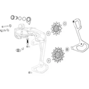 Populär Reservdel SRAM Force XPLR AXS E1 Rear Derailleur Outer Link Kit